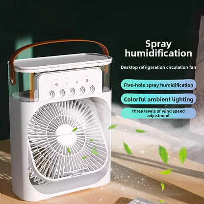 Five-hole spray fan humidifier