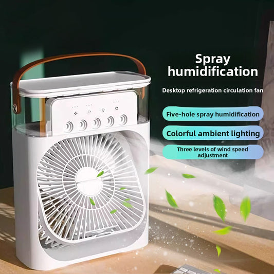 Five-hole spray fan humidifier