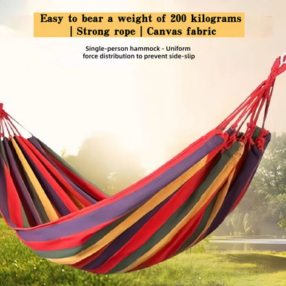 Experience Ultimate Comfort with Our Portable Adult Outdoor Swing Hammock - Thick Canvas Design for Relaxation Anywhere!